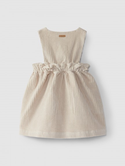 Wide wale corduroy dungaree dress with pockets Wide wale corduroy dungaree dress with pockets