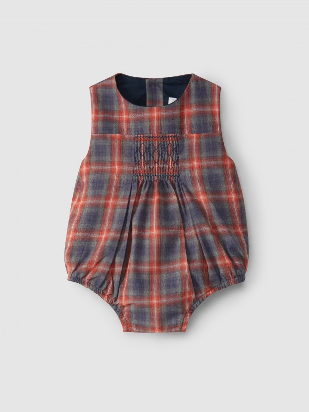 Plaid shortie with smocking Plaid shortie with smocking