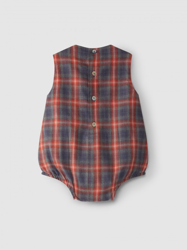 Plaid shortie with smocking Plaid shortie with smocking