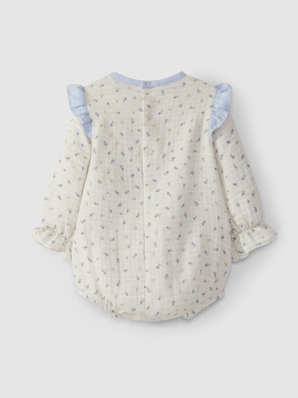 Printed shortie with ruffled Printed shortie with ruffled
