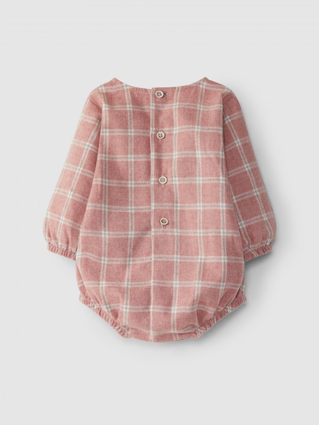 Long-sleeve plaid shortie Long-sleeve plaid shortie