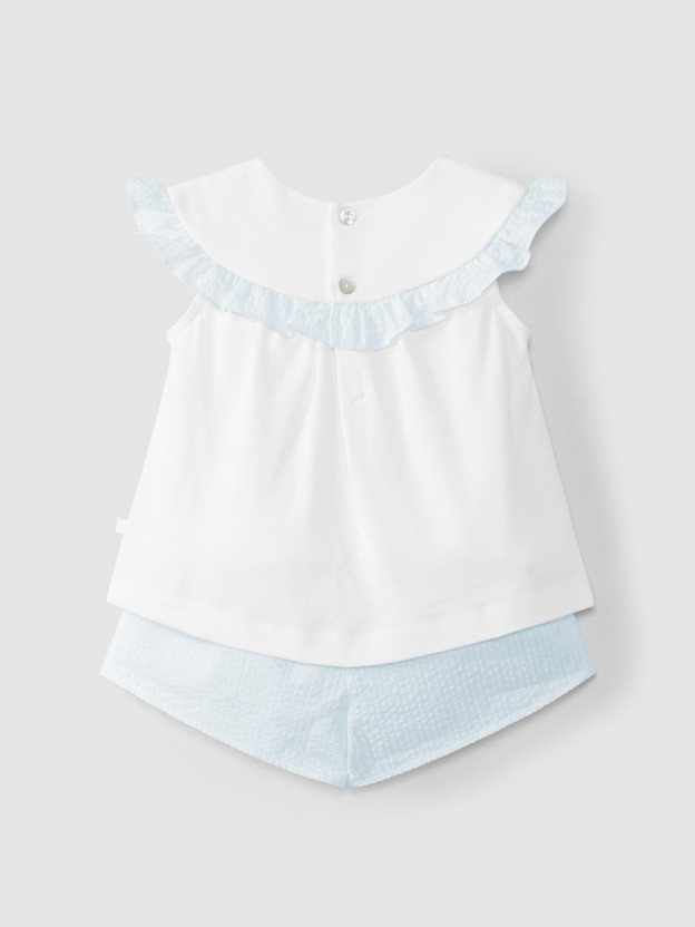 Pyjama vichy � volant