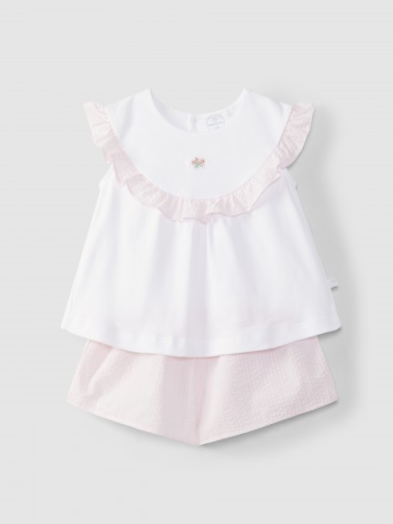 Pyjama vichy with ruffle Pyjama vichy with ruffle