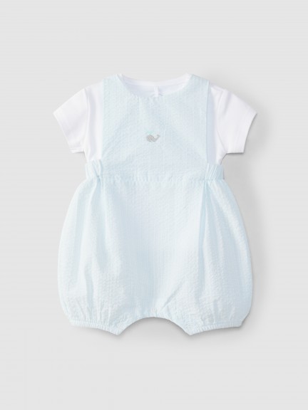 Salopette vichy avec t-shirt