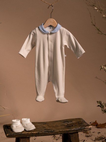 Printed peter pan collar babygrow Printed peter pan collar babygrow