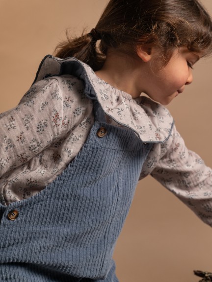 Floral muslin blouse
