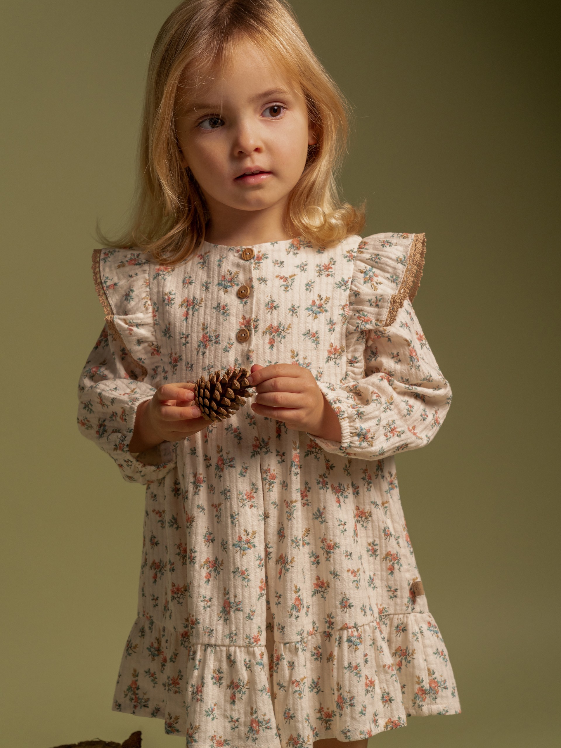 Floral muslin dress