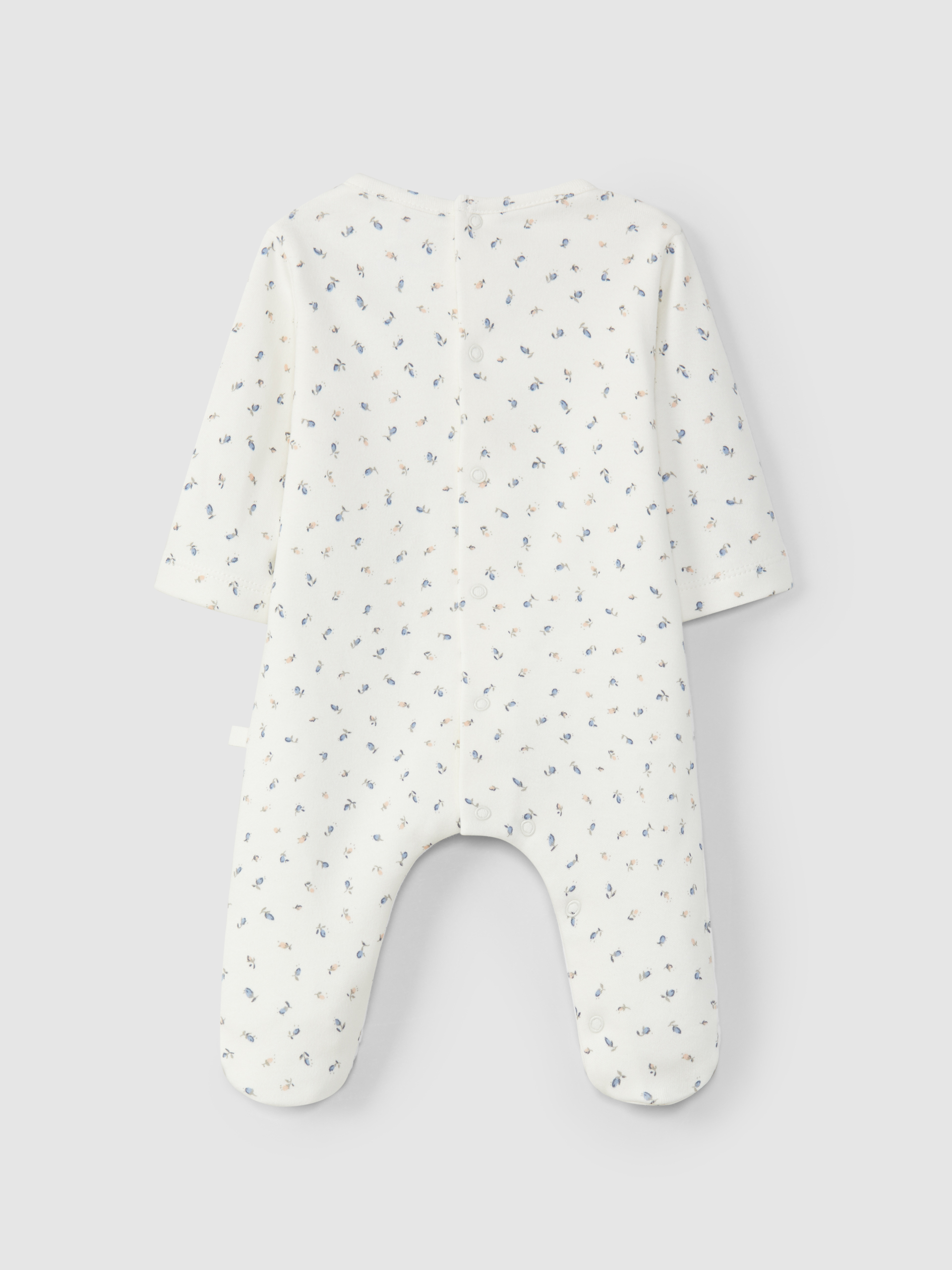 Printed babygrow without collar