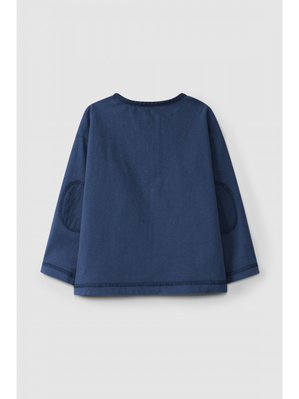 Longsleeve lisa com cotoveleira Longsleeve lisa com cotoveleira