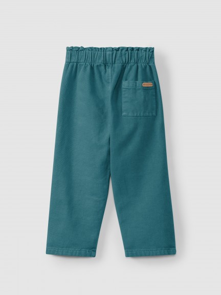 Pantalones Pull-up en sarga Pantalones Pull-up en sarga