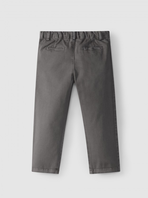 Pantalon en serg� quatre poches