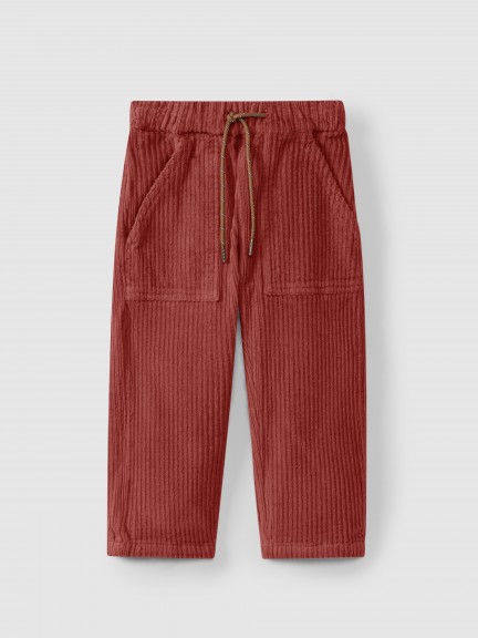 Pantalon en velours côtelé large avec poches Pantalon en velours côtelé large avec poches