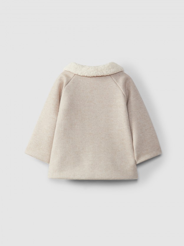 Veste avec col en fourrure