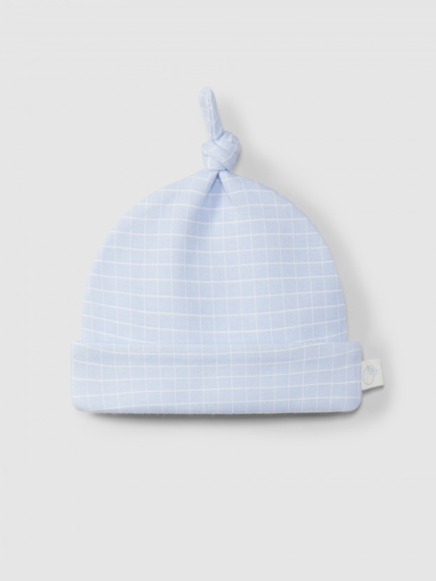 Bonnet imprim� avec un n�ud