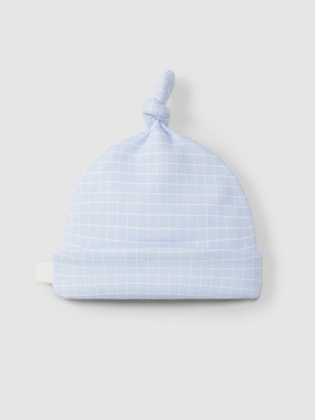 Bonnet imprim� avec un n�ud