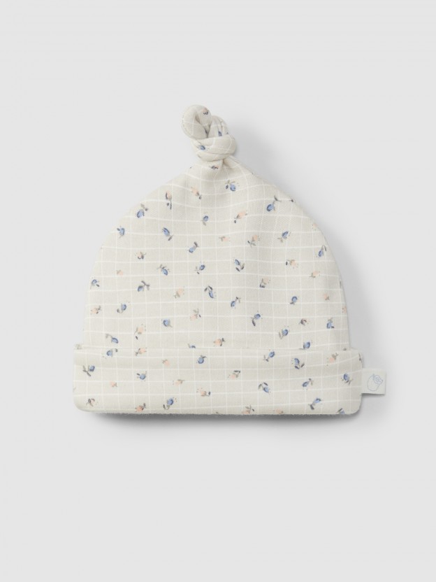 Knot printed hat Knot printed hat