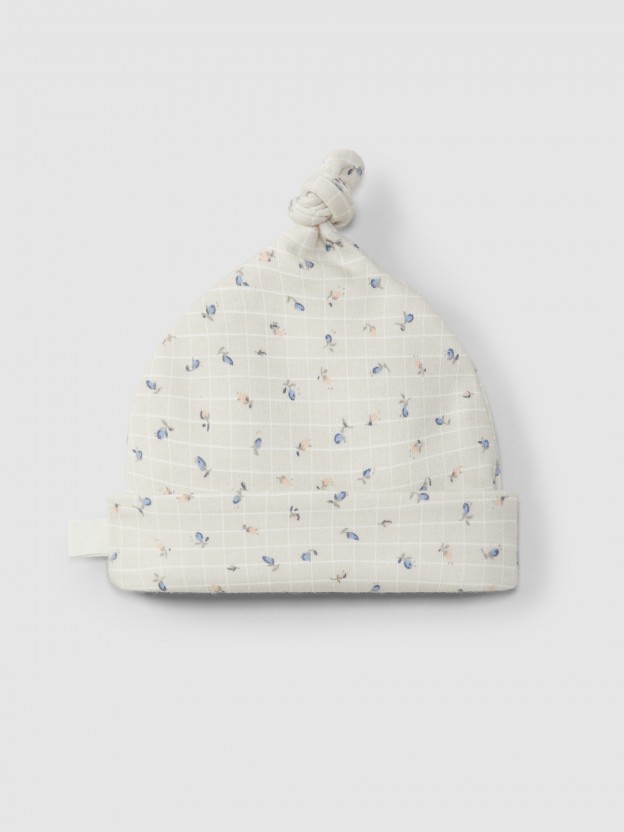 Knot printed hat Knot printed hat