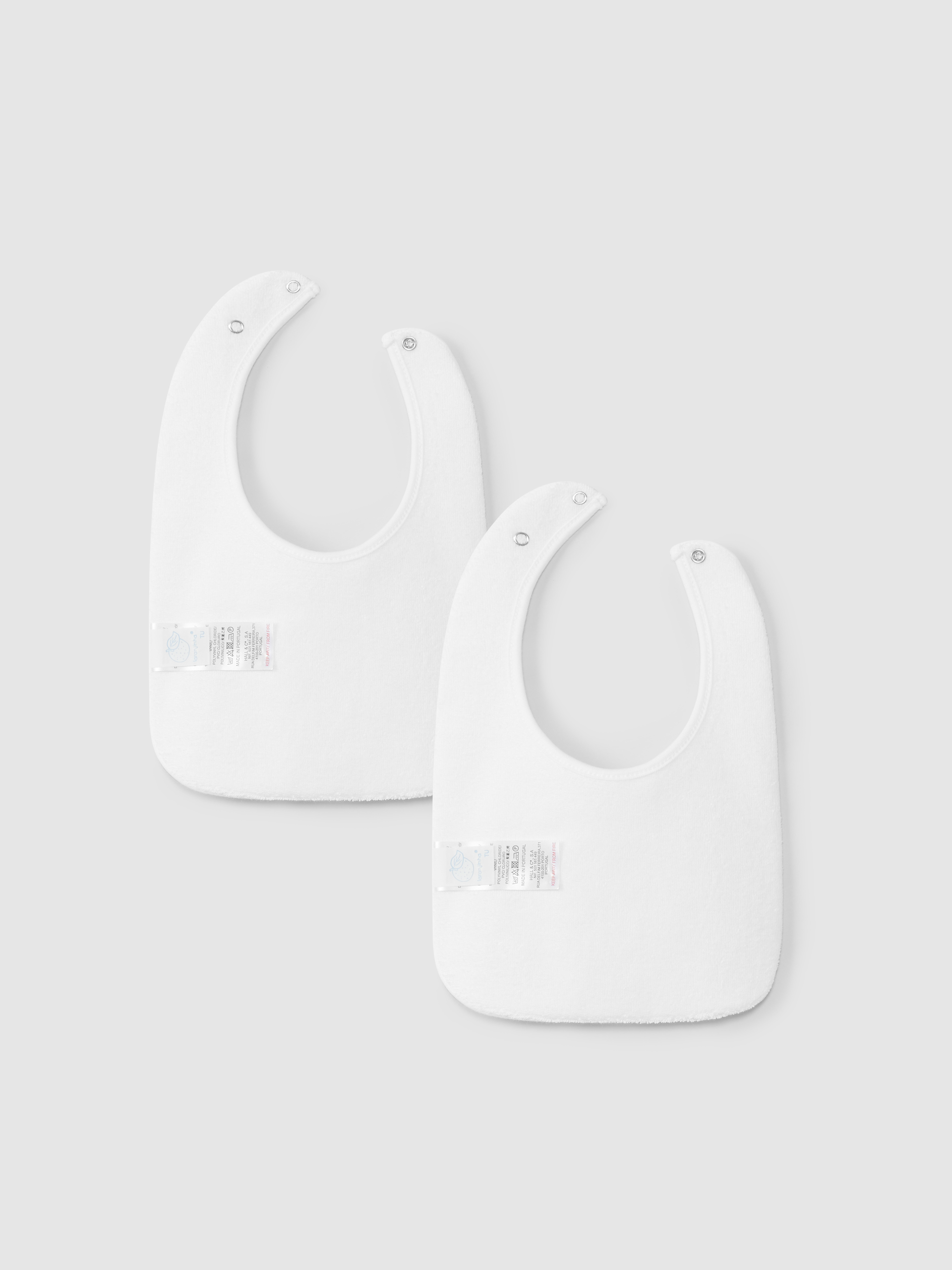 Pack de duas babetes com folho em bordado inglês