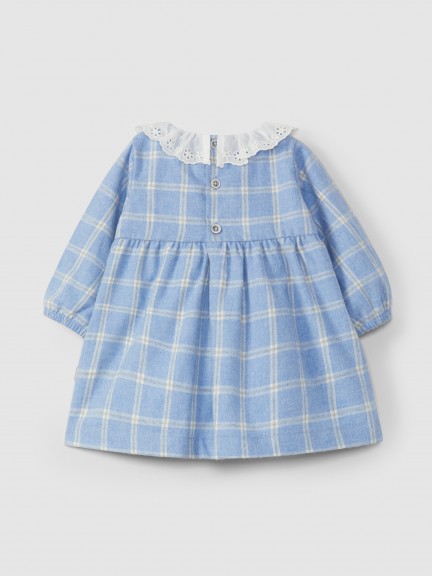 Dress plaid collar in English embroidery Dress plaid collar in English embroidery