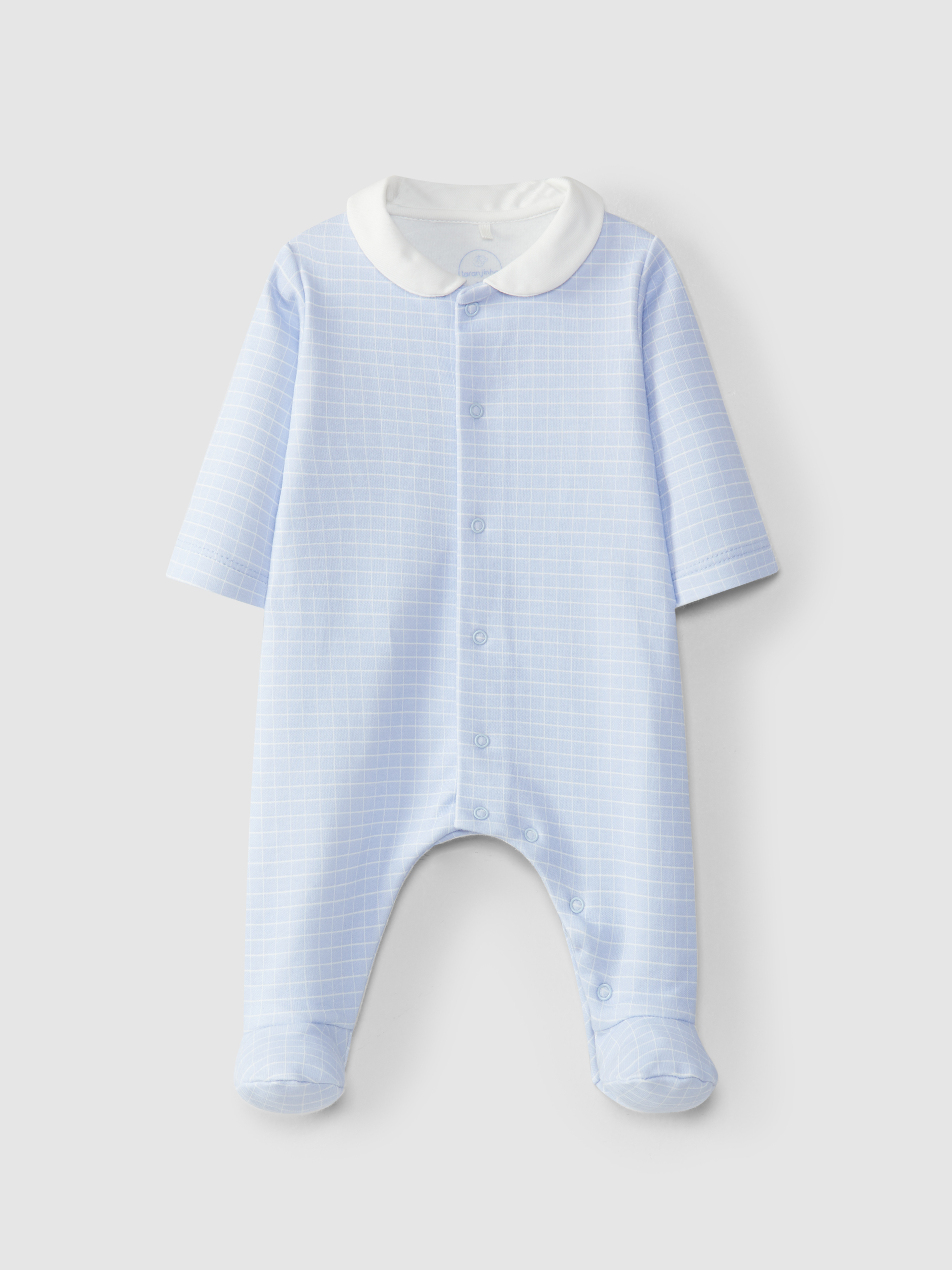 Printed peter pan collar babygrow