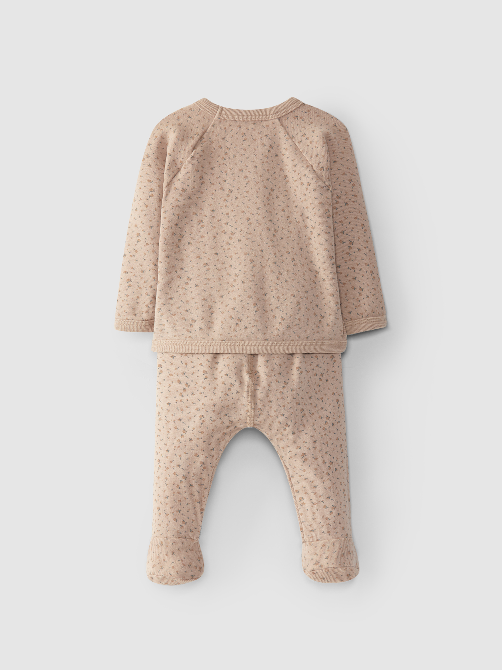 Kit de camisola e calças em malha de algodão estampada