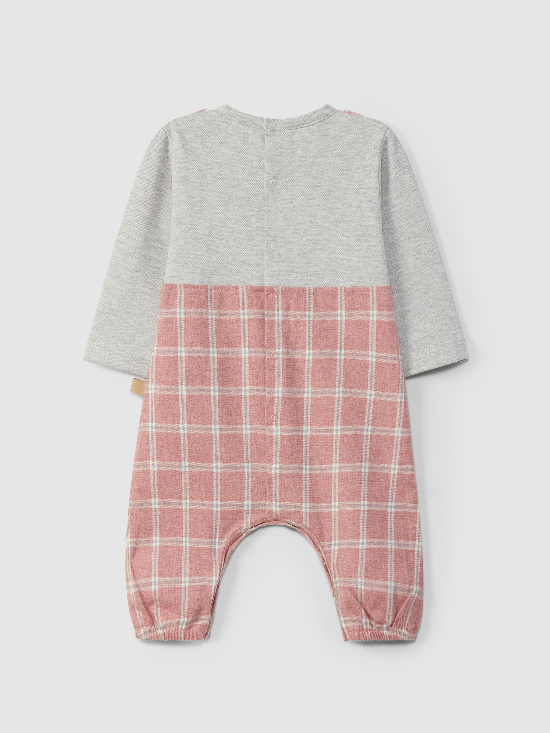 Two-in-one plaid romper