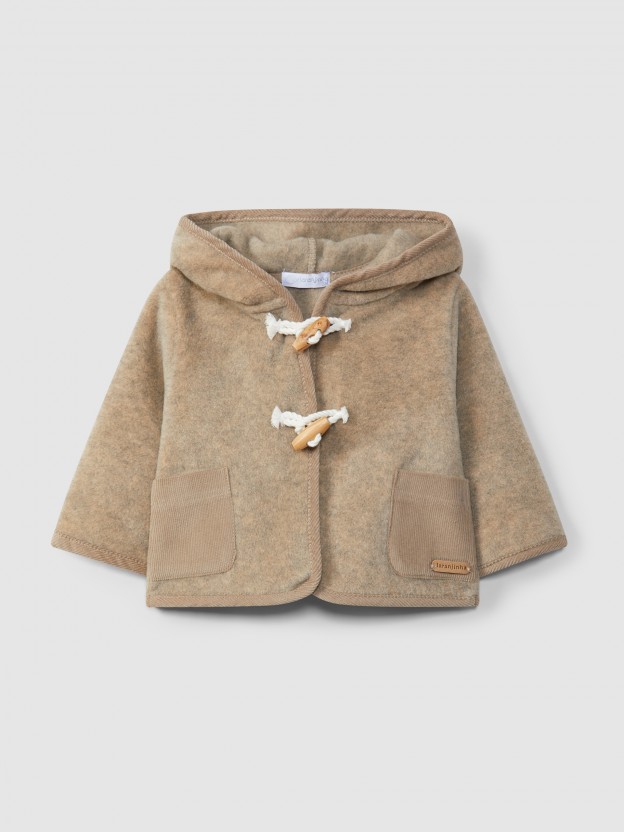 Fleece jacket with hood Fleece jacket with hood