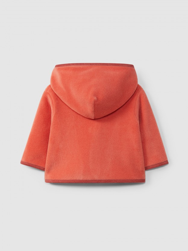 Veste polaire � capuche
