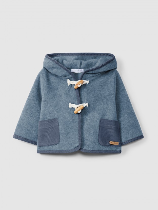 Fleece jacket with hood