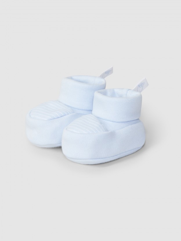 Striped booties Striped booties