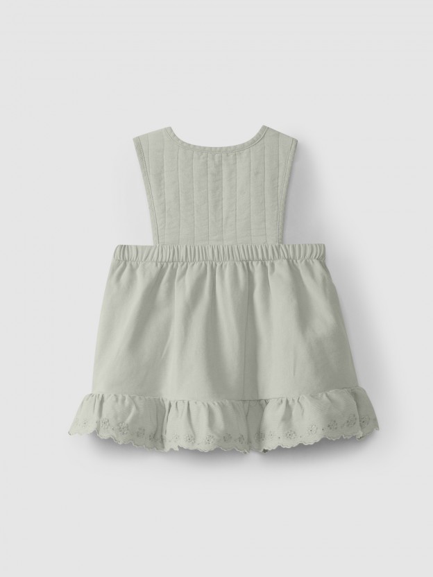 Robe en peluche avec broderie anglaise Robe en peluche avec broderie anglaise