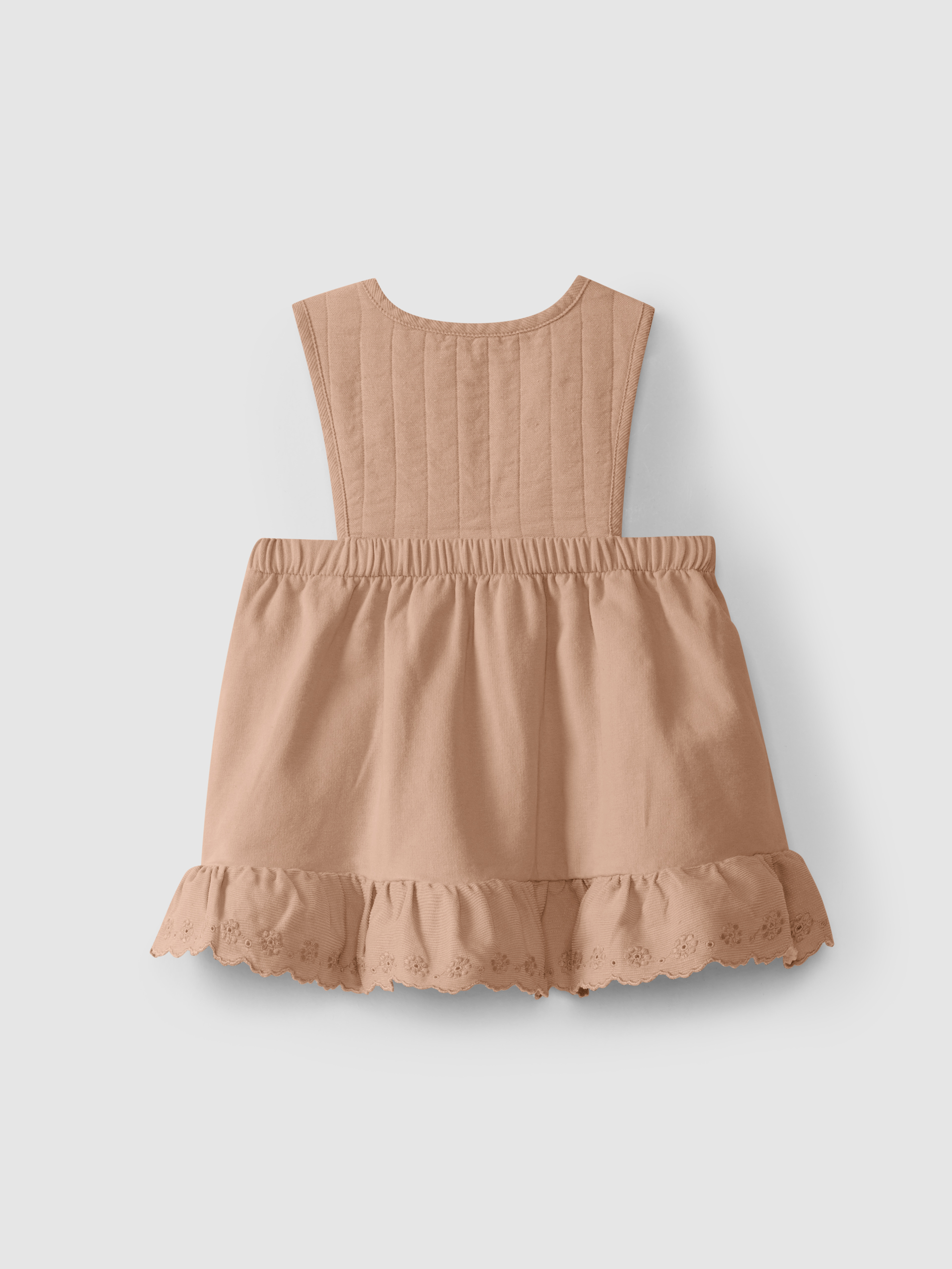 Vestido de felpa con bordado inglés