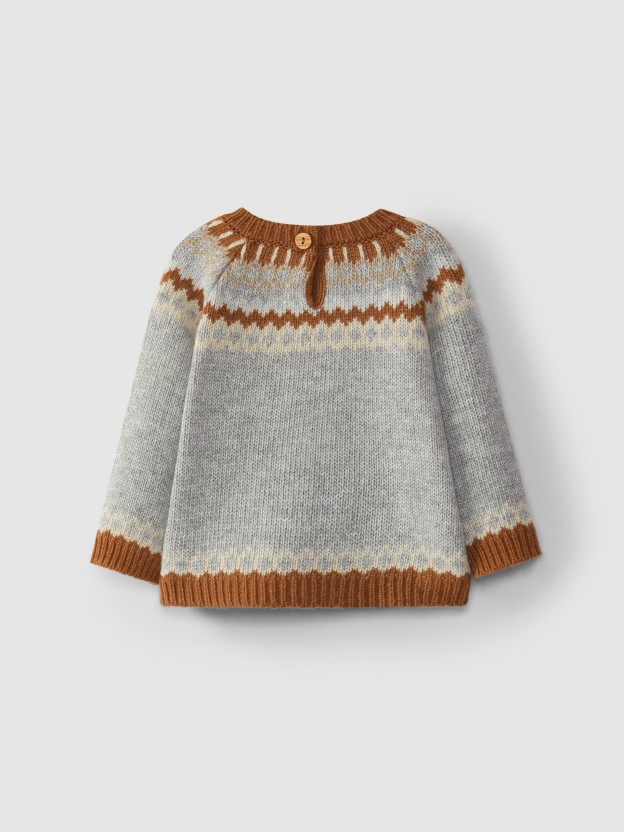 Jacquard knitted jumper
