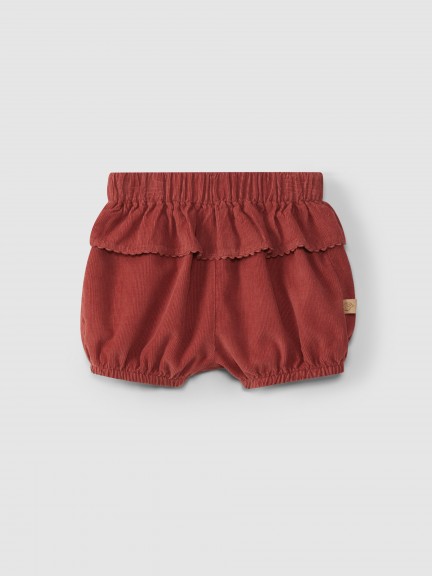 Pantalones cortos pull-up con volante Pantalones cortos pull-up con volante