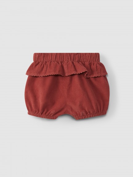 Pantalones cortos pull-up con volante Pantalones cortos pull-up con volante
