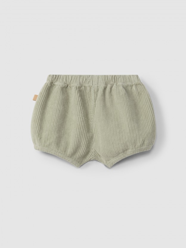 Short en velours c�tel�