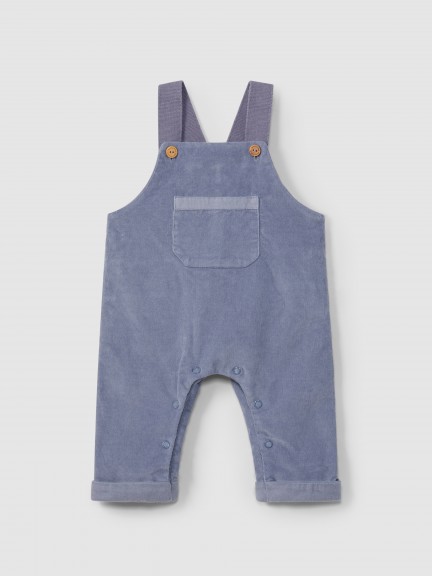 Dungarees with micro-corduroy pocket Dungarees with micro-corduroy pocket