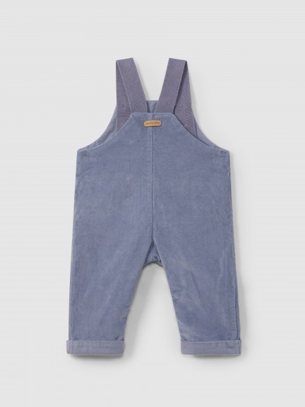Dungarees with micro-corduroy pocket Dungarees with micro-corduroy pocket