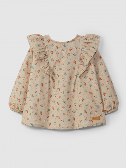 Blusa micro-pana flores