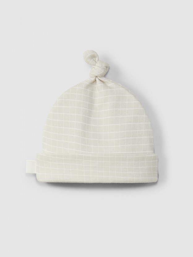 Knot printed hat Knot printed hat