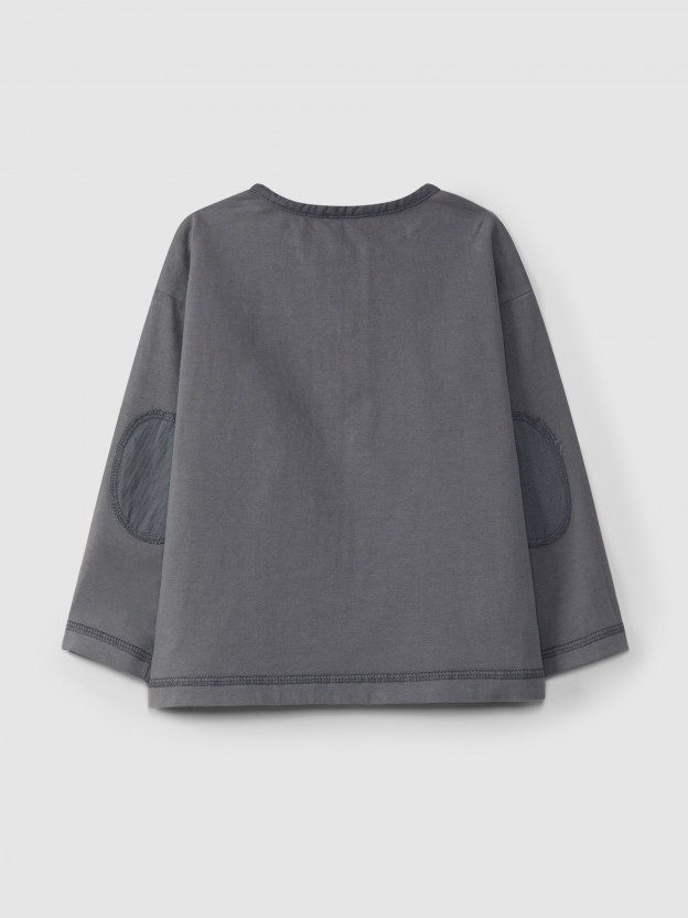 Plain longsleeve with elbow patches Plain longsleeve with elbow patches
