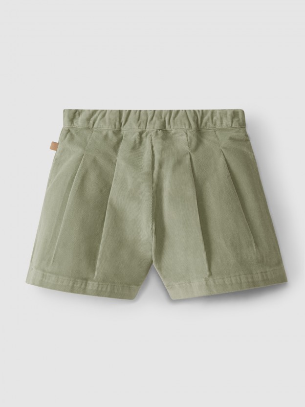 Pantalones cortos en micro-pana
