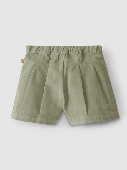 Pantalones cortos en micro-pana Pantalones cortos en micro-pana