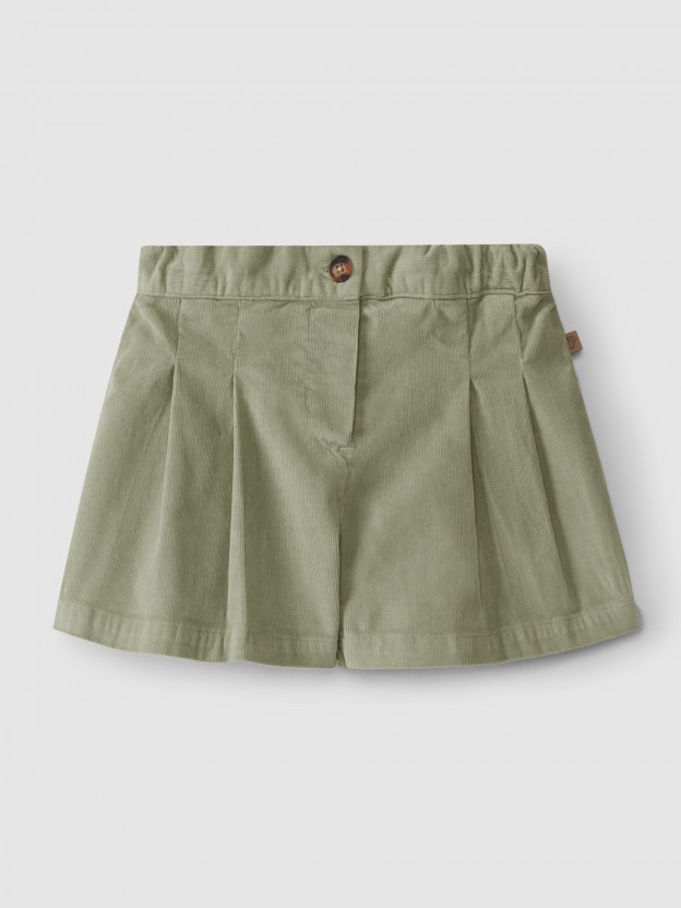 Pantalones cortos en micro-pana