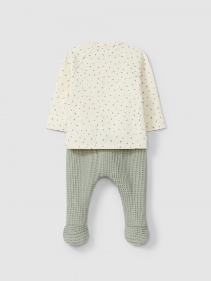 Star and waffle weave two-piece set Star and waffle weave two-piece set