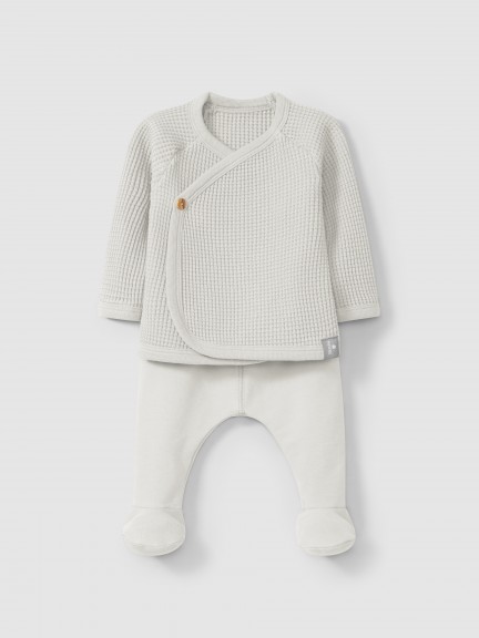 Two-piece waffle weave set Two-piece waffle weave set