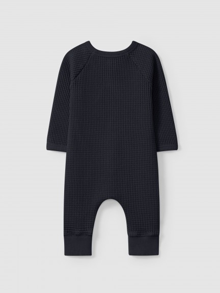 Waffle weave romper with pocket Waffle weave romper with pocket