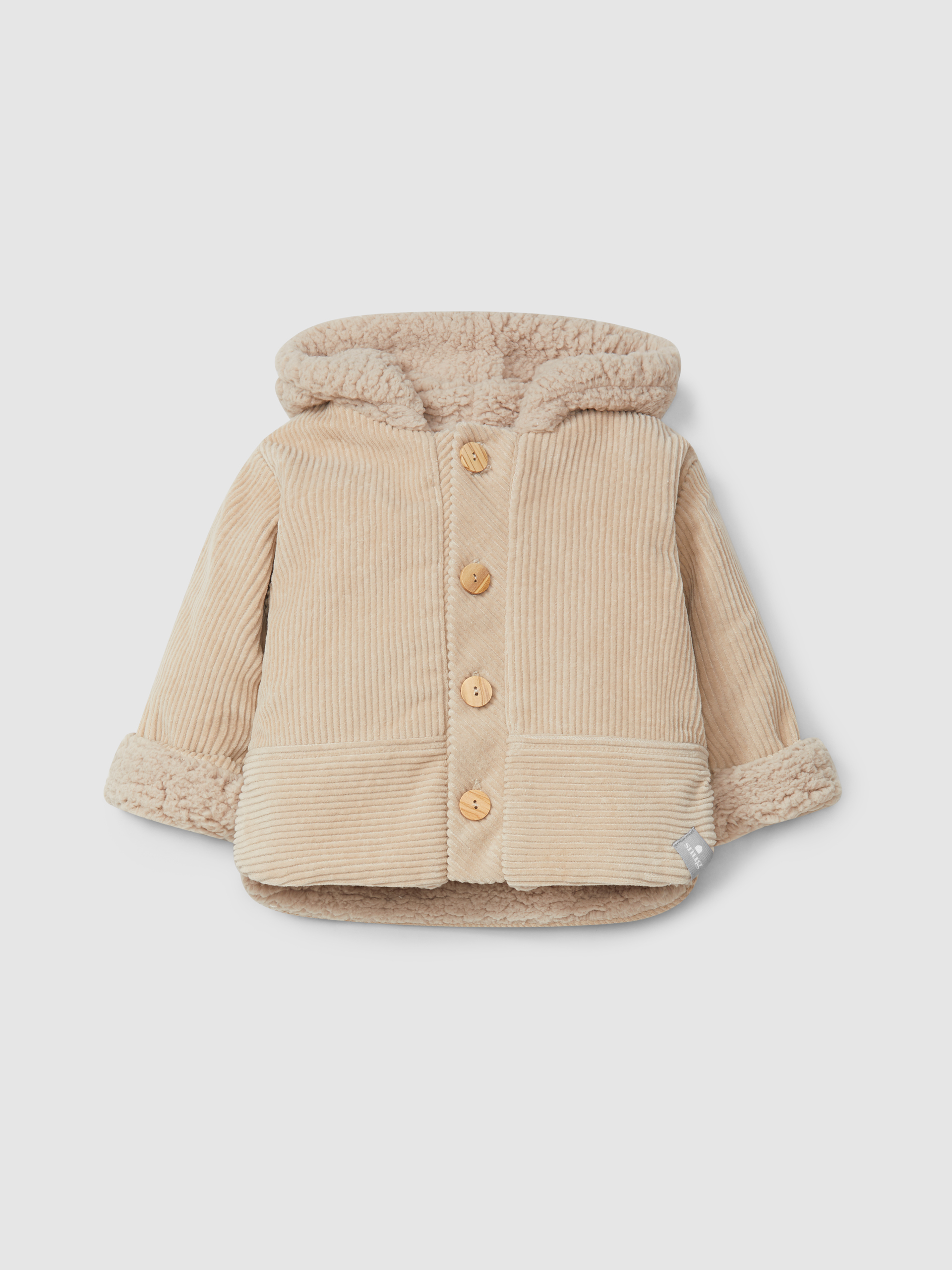 Gilet à capuche en velours en coton biologique