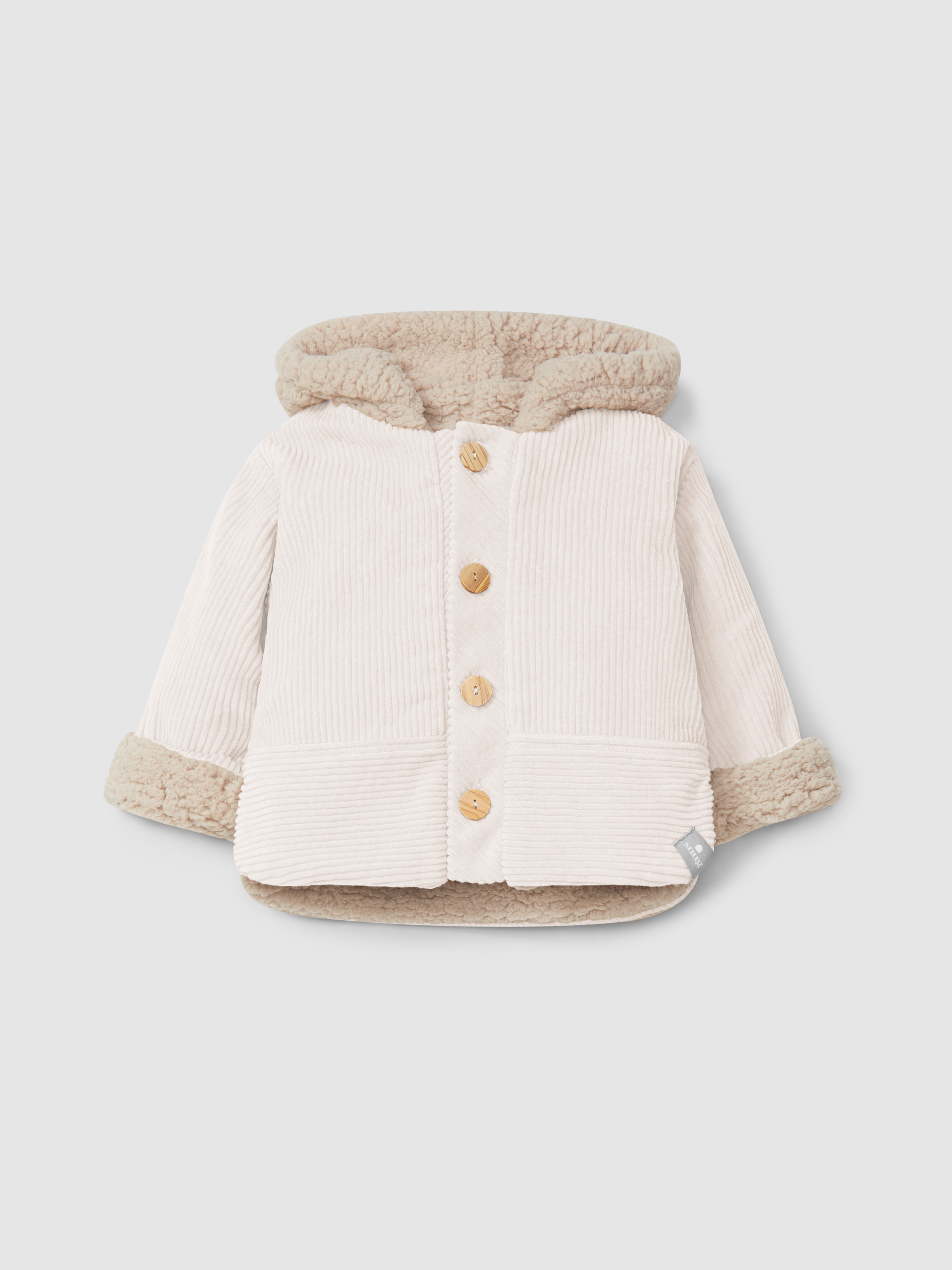 Gilet à capuche en velours en coton biologique