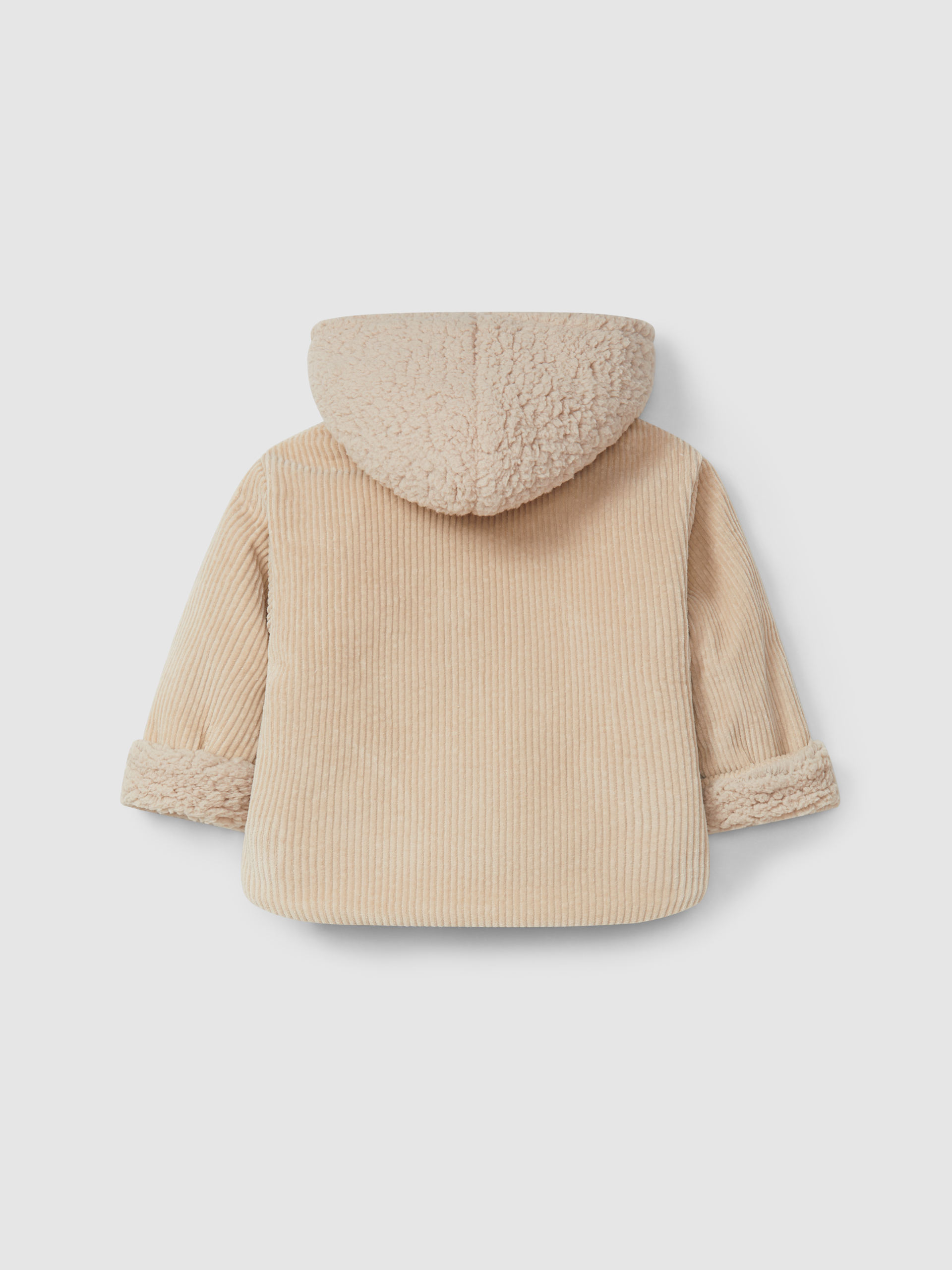 Gilet à capuche en velours en coton biologique